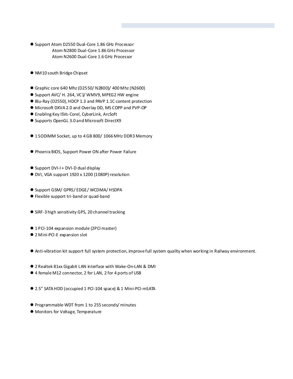 2 product specification | Acnodes FES 7035 User Manual | Page 6 / 55