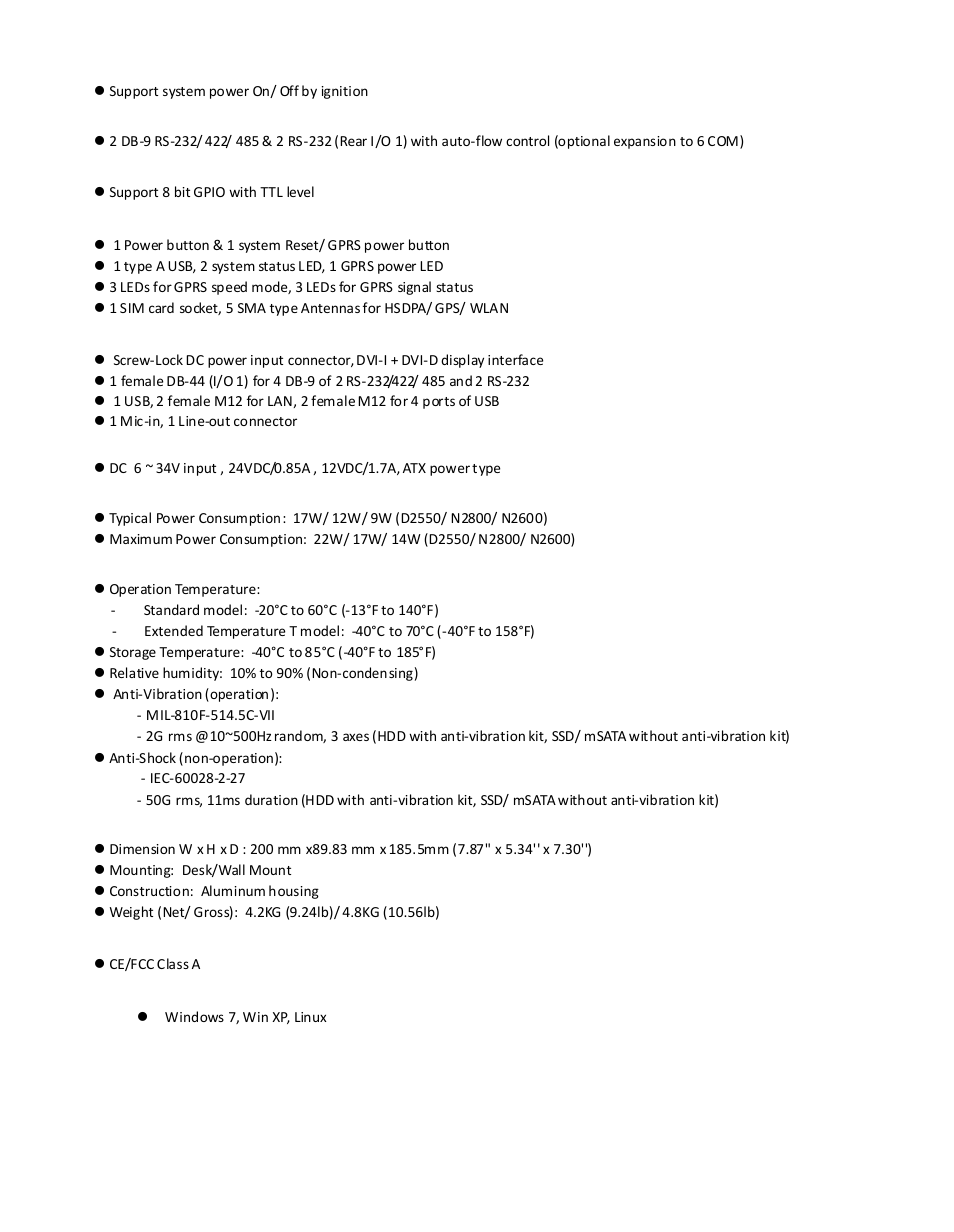 Acnodes FES 7035 User Manual | Page 7 / 55