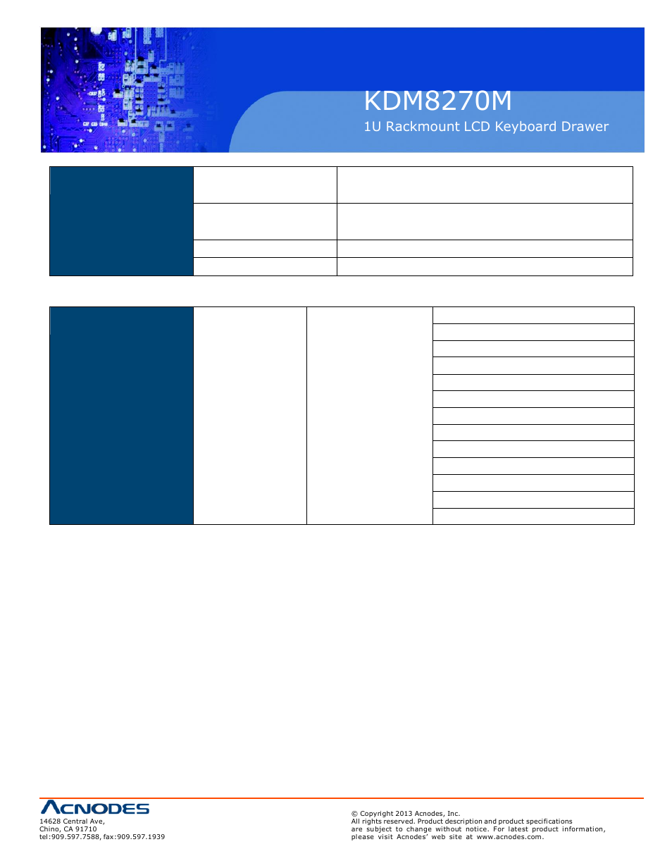 Kdm8 270m | Acnodes KDM 8270M User Manual | Page 11 / 18
