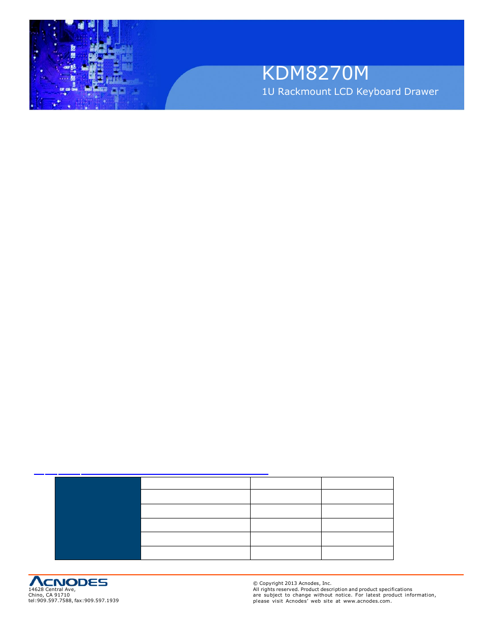 Acnodes KDM 8270M User Manual | Page 3 / 18
