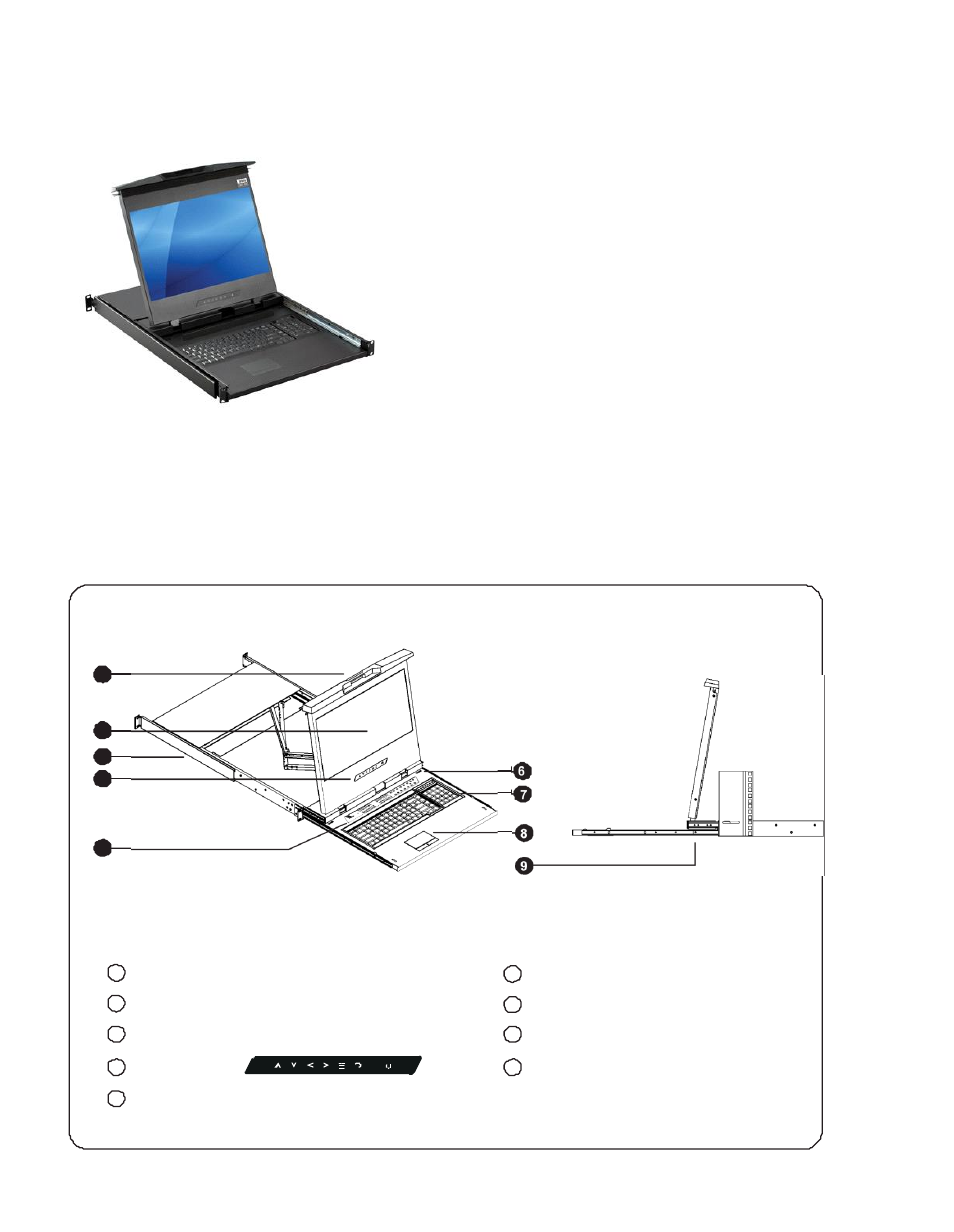 Part 1 > < 1.1 > package content, 2 > structure diagram | Acnodes KDM 8270M User Manual | Page 5 / 18