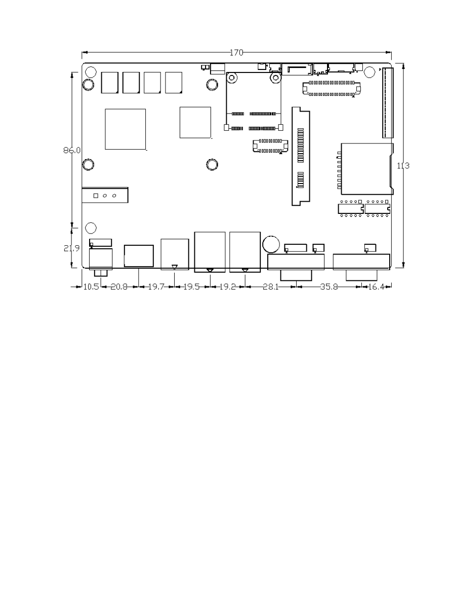 Figure 2.1: mainboard dimensions | Acnodes PC 9150 User Manual | Page 17 / 92