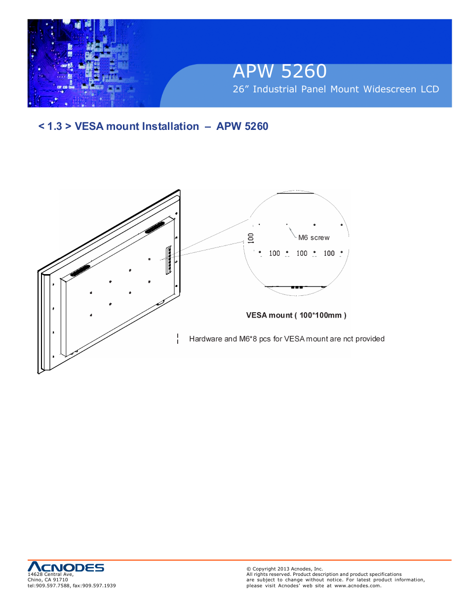 Apw 5260 | Acnodes APW 5260 User Manual | Page 9 / 21