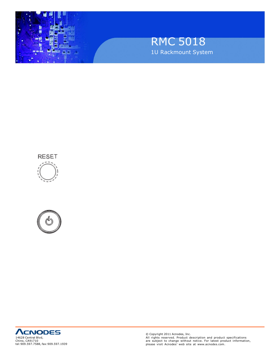 Rmc 5018, Chapter 3 system interface | Acnodes RMC 5018 User Manual | Page 22 / 83