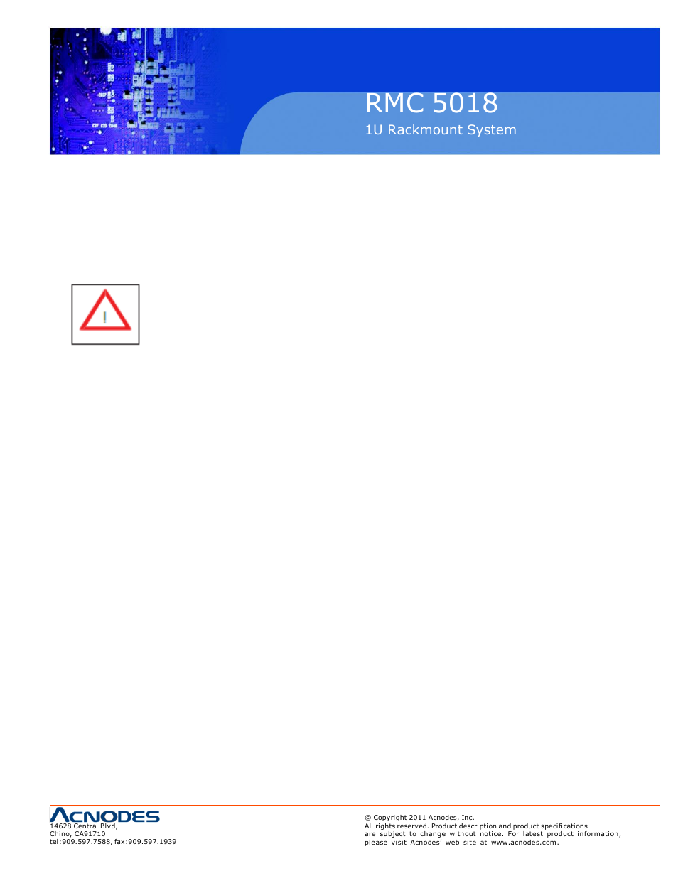 Rmc 5018 | Acnodes RMC 5018 User Manual | Page 27 / 83