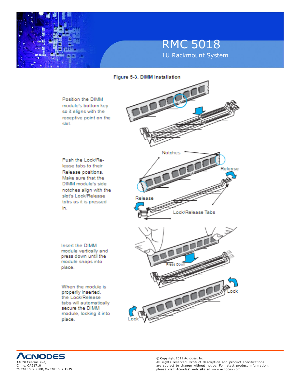 Rmc 5018 | Acnodes RMC 5018 User Manual | Page 34 / 83