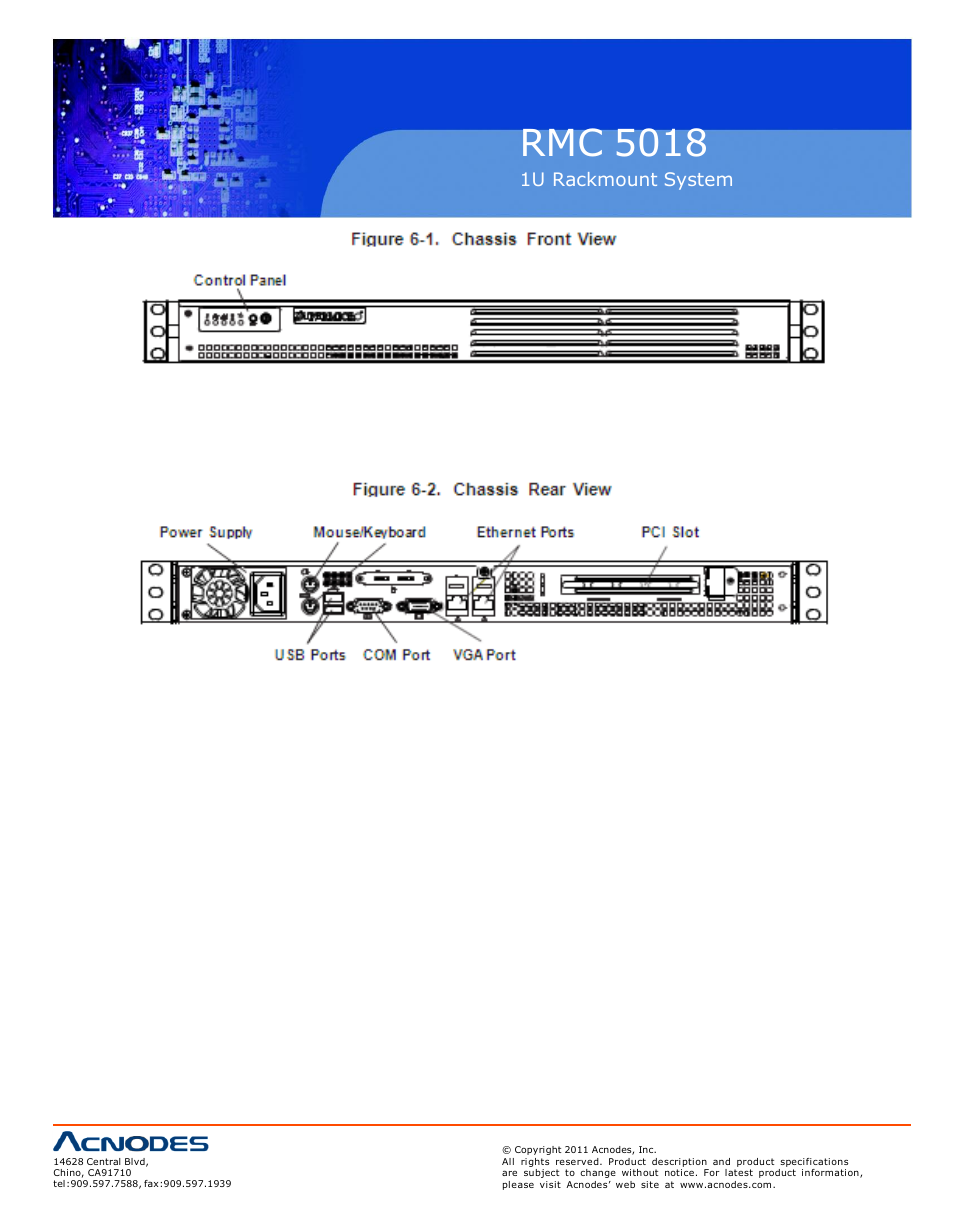 Rmc 5018, 2 control panel | Acnodes RMC 5018 User Manual | Page 52 / 83