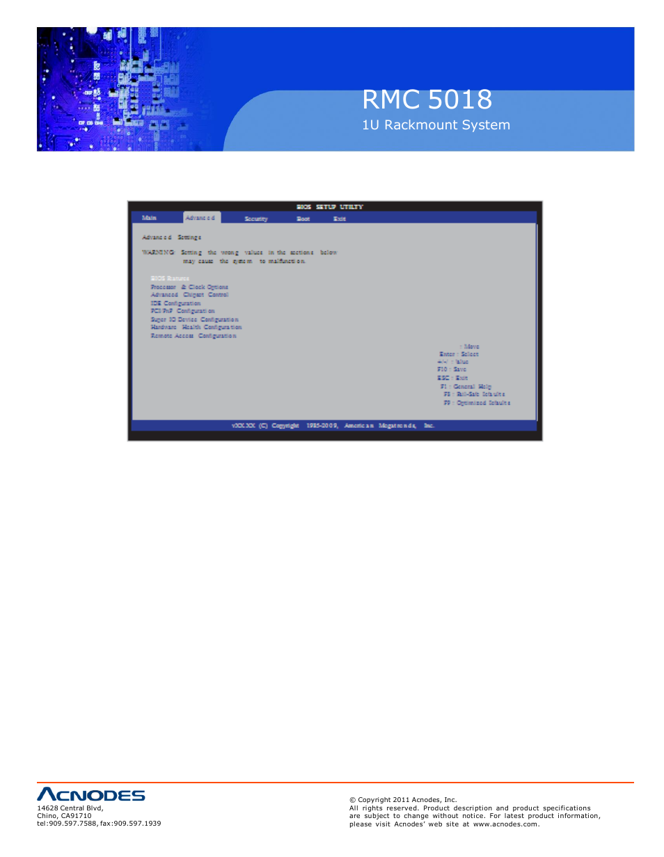 Rmc 5018, 3 advanced setup configurations | Acnodes RMC 5018 User Manual | Page 60 / 83