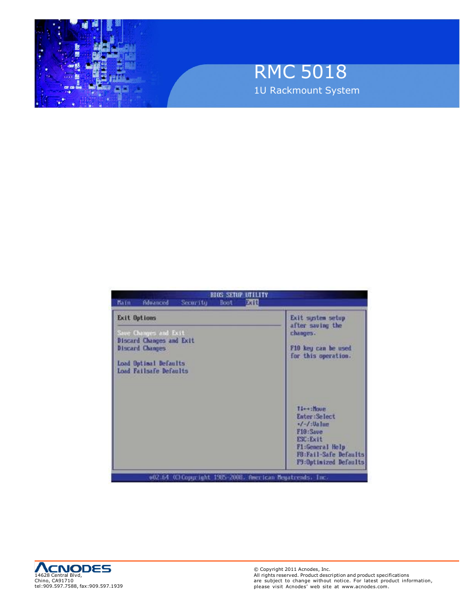 Rmc 5018, 6 exit options | Acnodes RMC 5018 User Manual | Page 79 / 83
