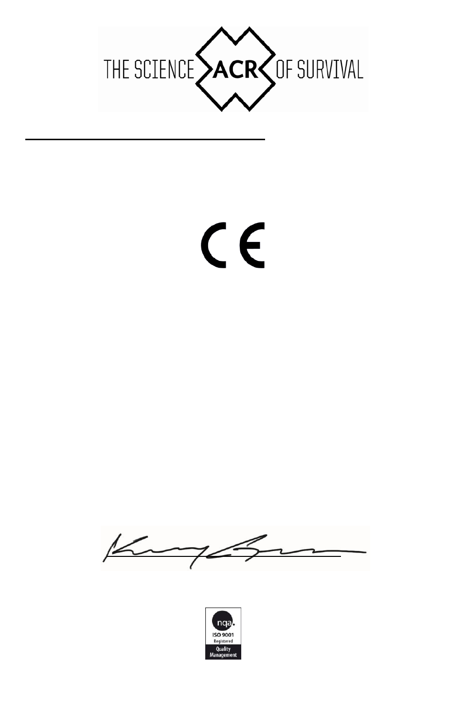 Ec declaration of conformity | ACR&Artex RCL-50B User Manual | Page 20 / 20