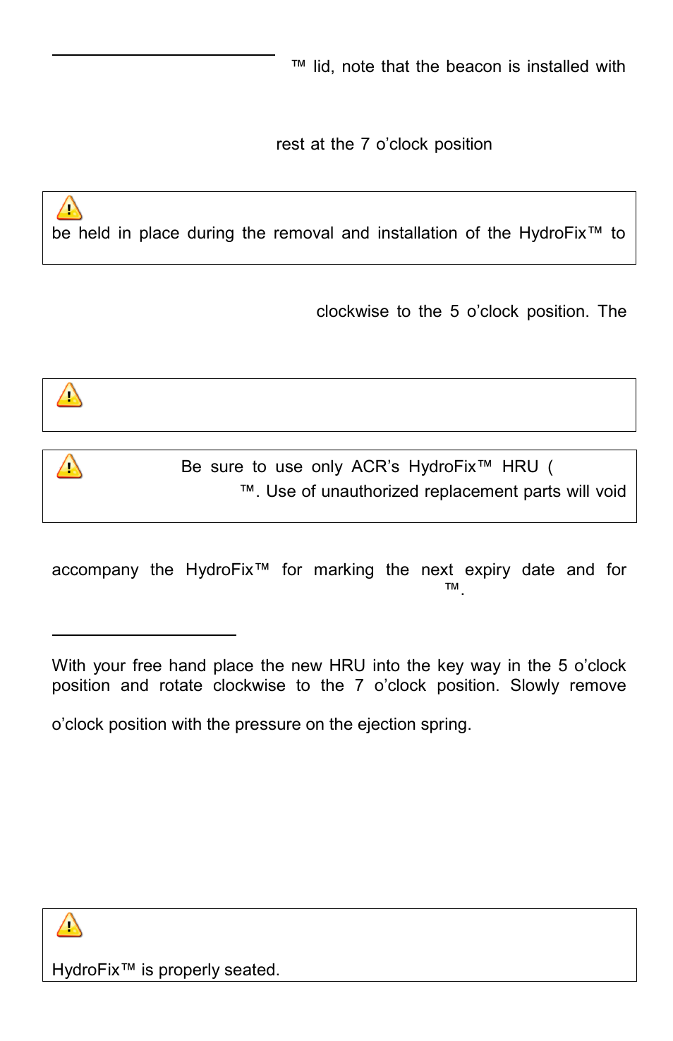 ACR&Artex SATELLITE 3 406 User Manual | Page 24 / 32