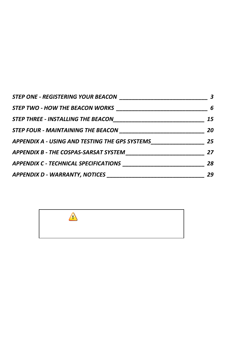 ACR&Artex SATELLITE 3 406 User Manual | Page 3 / 32