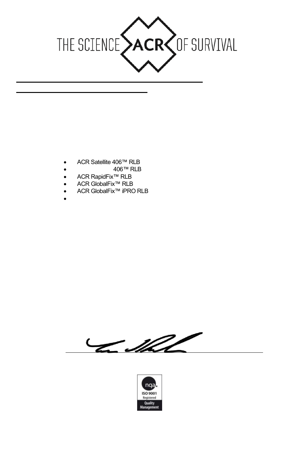 ACR&Artex SATELLITE 3 406 User Manual | Page 32 / 32