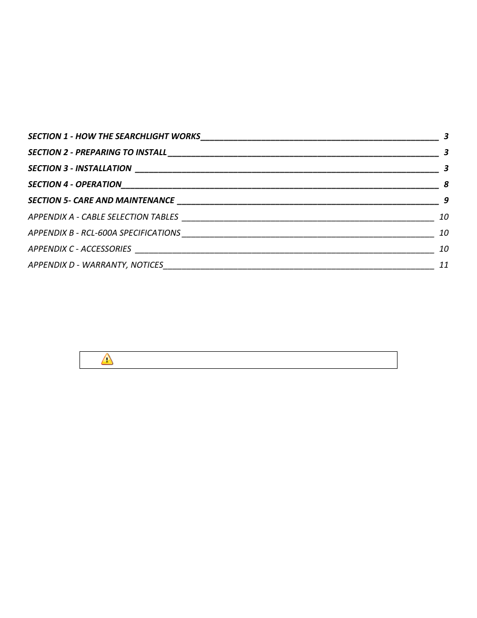 ACR&Artex RCL-600A User Manual | Page 3 / 12