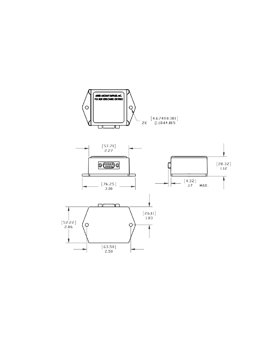 Specifications, Nterface, Aterial | Interface dimensions, Figure 10: 453-0032 interface | ACR&Artex 2-Wire ELT__RSWT Interface User Manual | Page 24 / 30