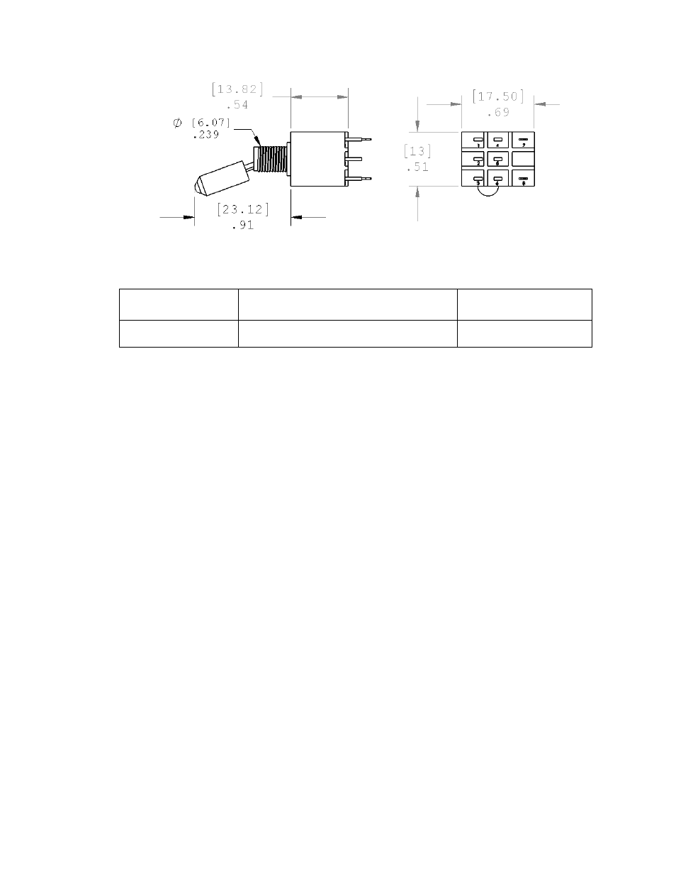 Toggle switch dimensions, Toggle switch weight, Figure 12: 140-3349 toggle switch | ACR&Artex 2-Wire ELT__RSWT Interface User Manual | Page 26 / 30