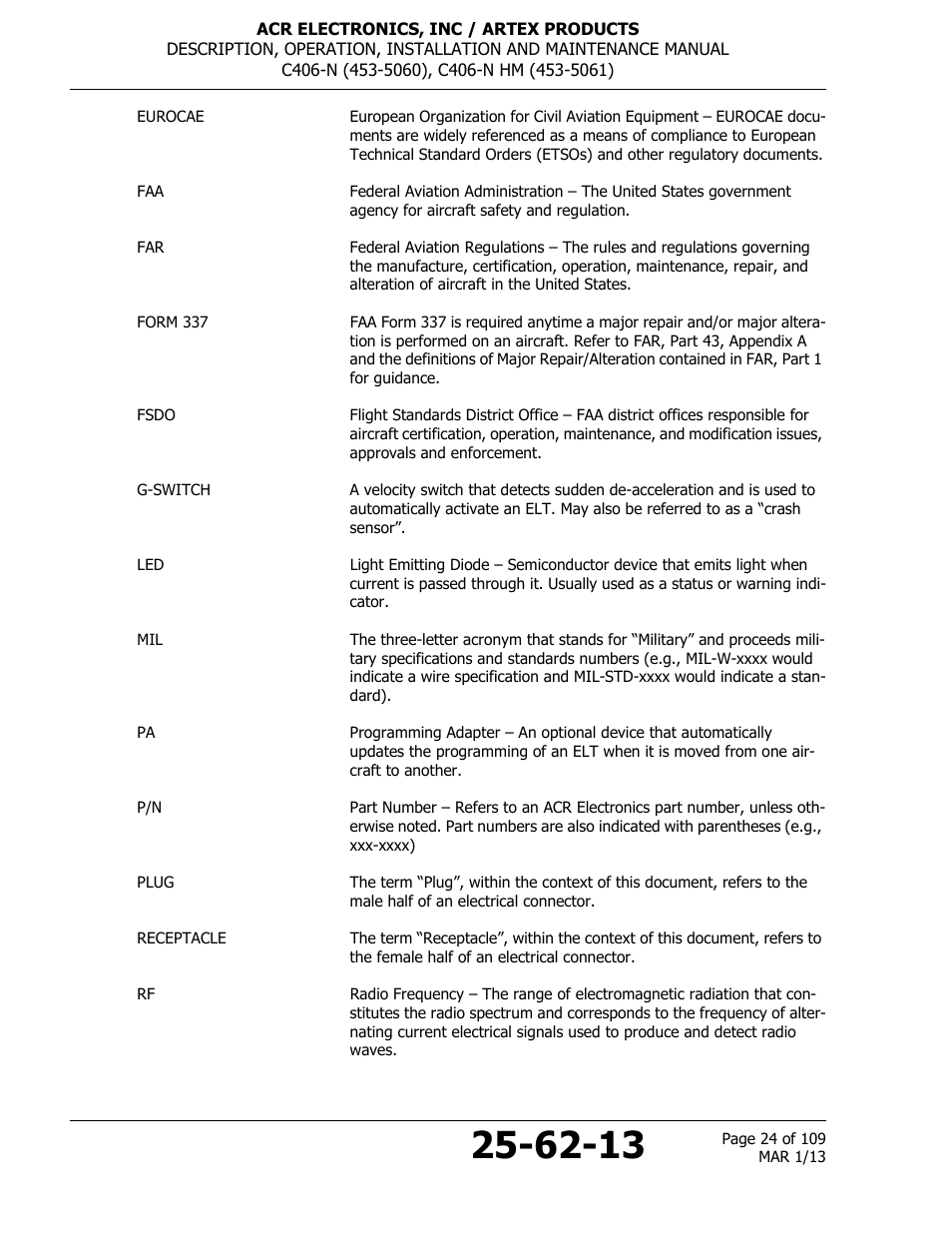 ACR&Artex C406-N User Manual | Page 24 / 109