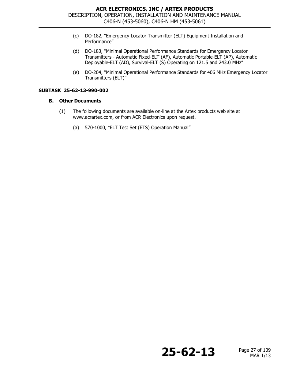 B. other documents | ACR&Artex C406-N User Manual | Page 27 / 109