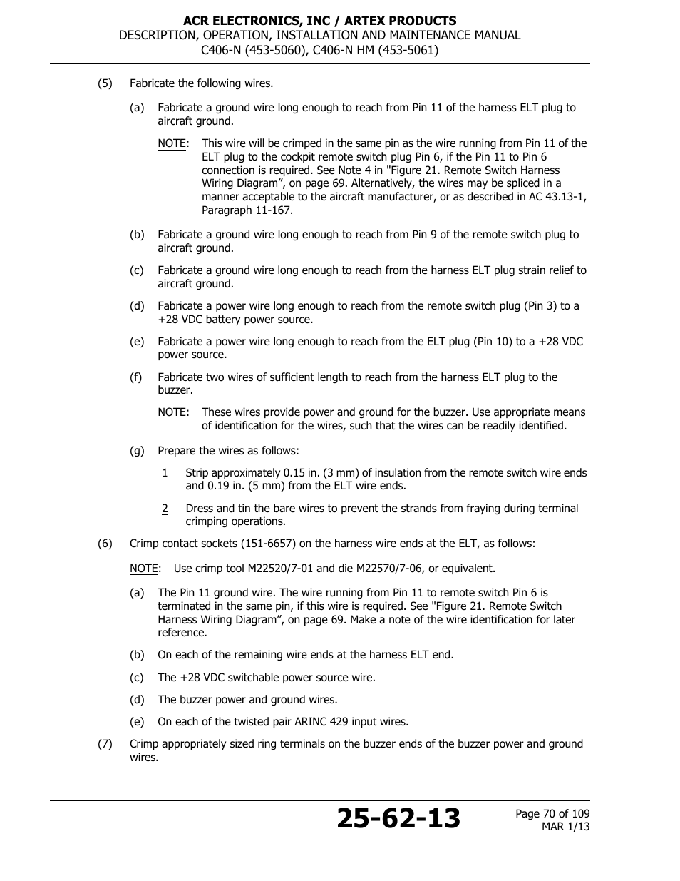 ACR&Artex C406-N User Manual | Page 70 / 109