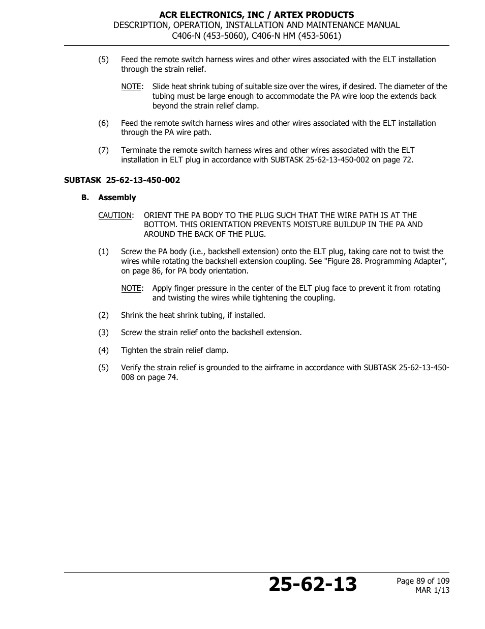 B. assembly | ACR&Artex C406-N User Manual | Page 89 / 109
