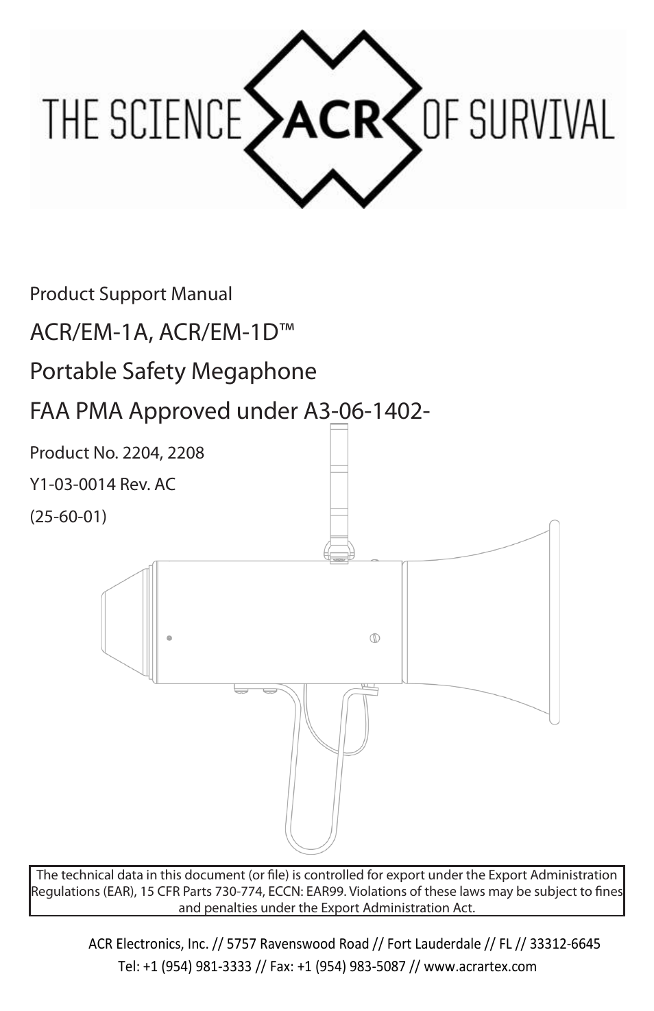 ACR&Artex Megaphone User Manual | 10 pages