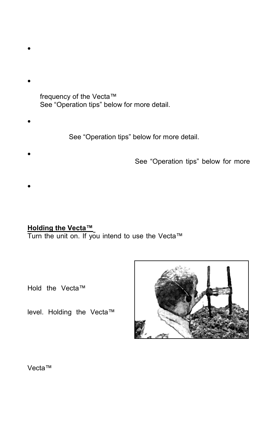Operation, Operation steps, Operation tips | ACR&Artex Vecta3 User Manual | Page 7 / 32