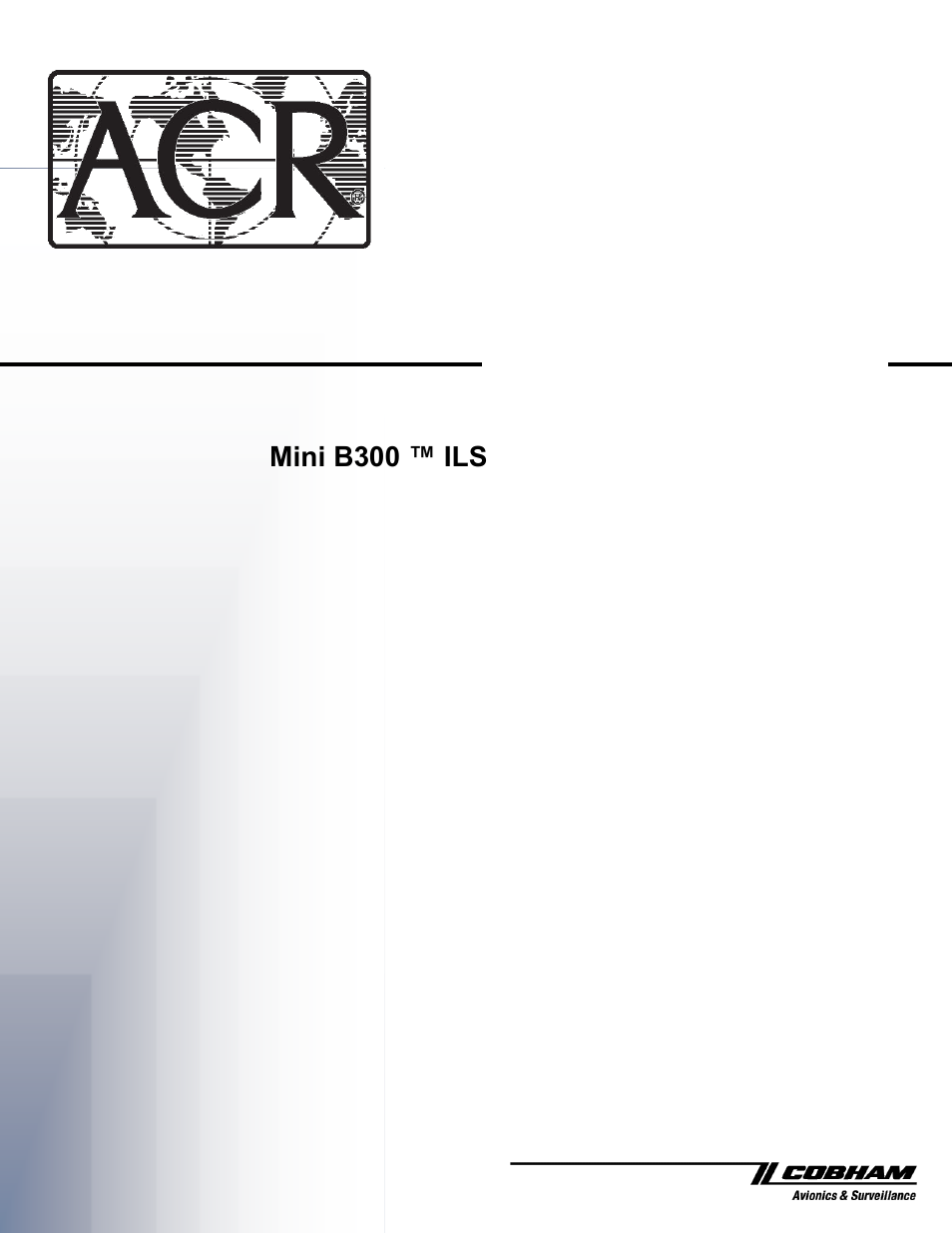 ACR&Artex Mini B300 ILS H2ON User Manual | 13 pages