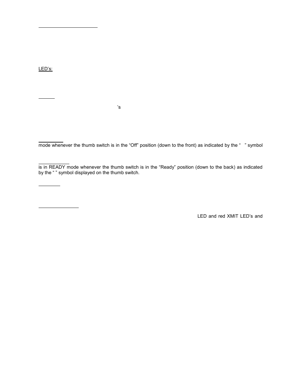Indicators, Modes of operation, Activation | ACR&Artex ThunderBird SSAS User Manual | Page 13 / 30