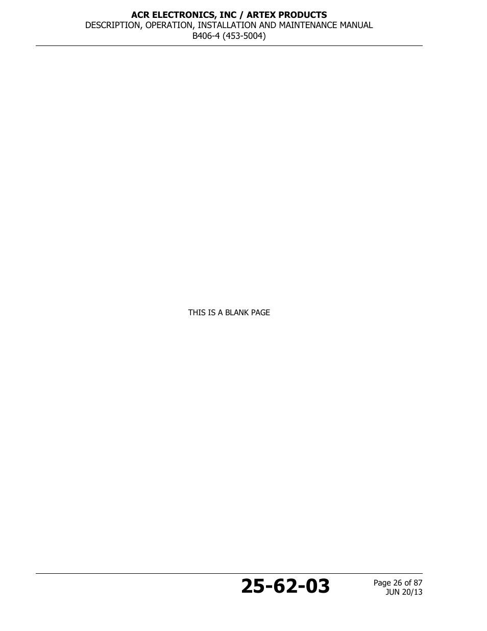 ACR&Artex B406-4 User Manual | Page 26 / 87