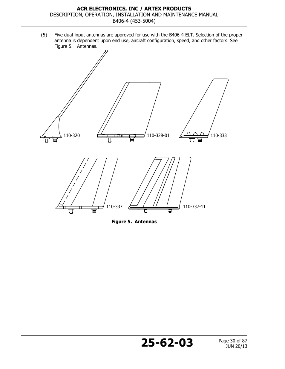 Figure 5. antennas | ACR&Artex B406-4 User Manual | Page 30 / 87