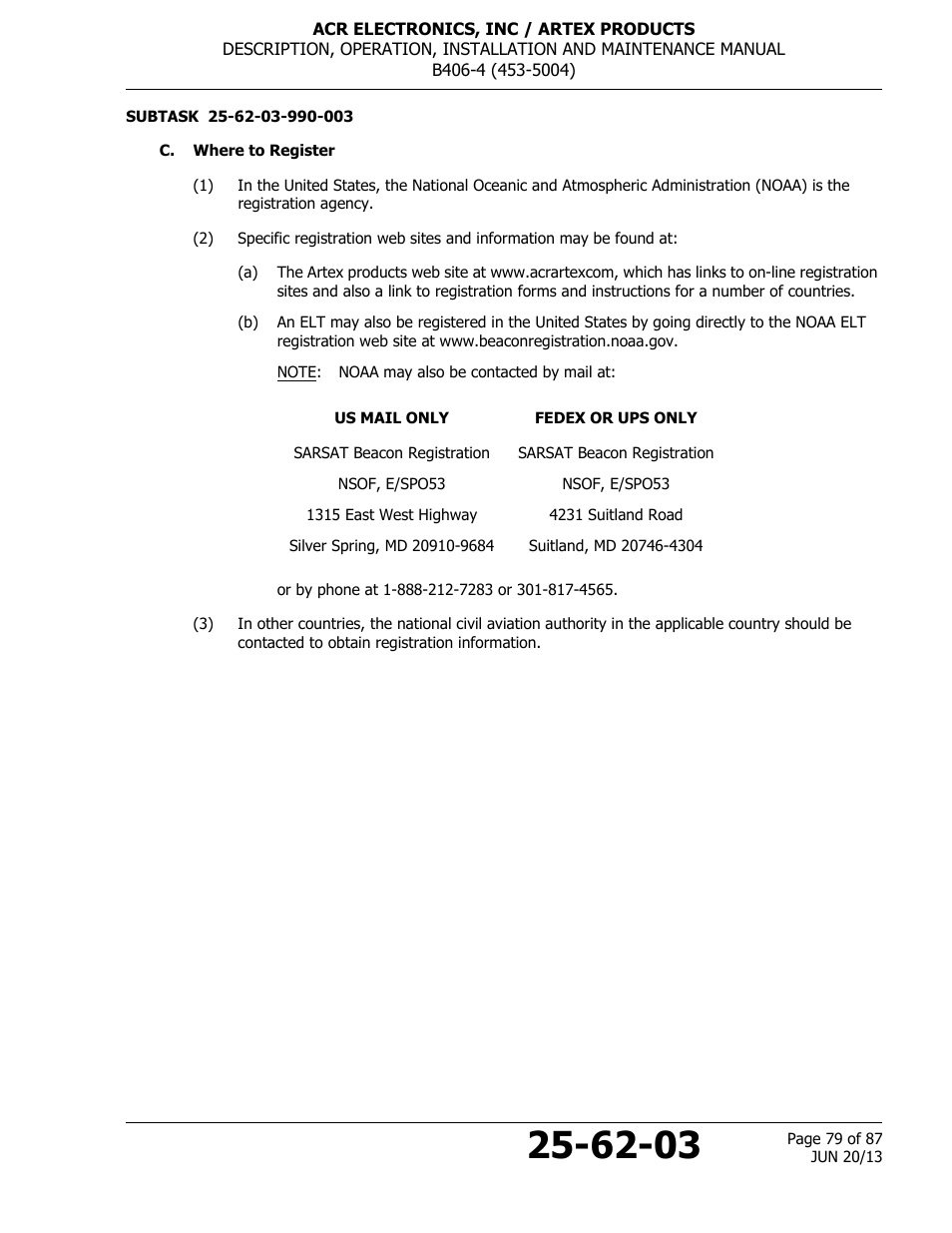 C. where to register | ACR&Artex B406-4 User Manual | Page 79 / 87