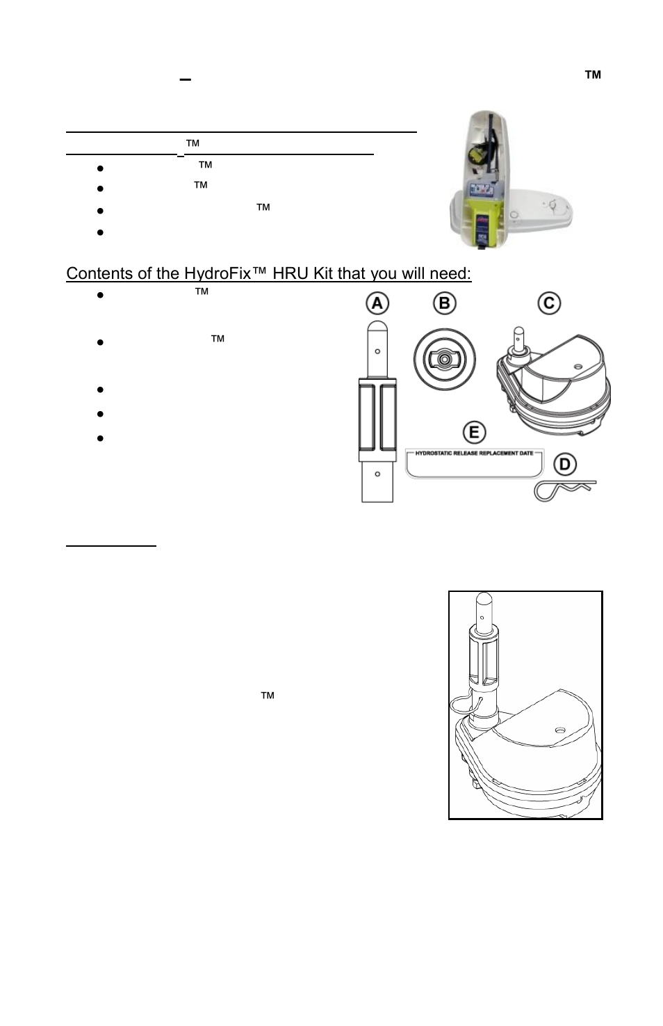Section 5 – installing the hru in a seashelter, Bracket | ACR&Artex HydroFix HRU User Manual | Page 10 / 14