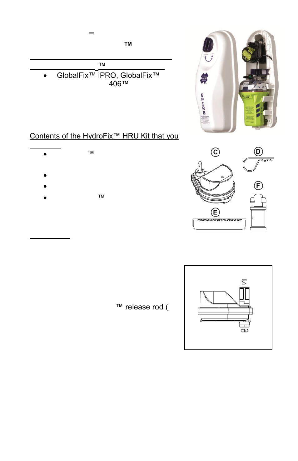 Section 4 – installing the hru in a seashelter, Bracket | ACR&Artex HydroFix HRU User Manual | Page 8 / 14