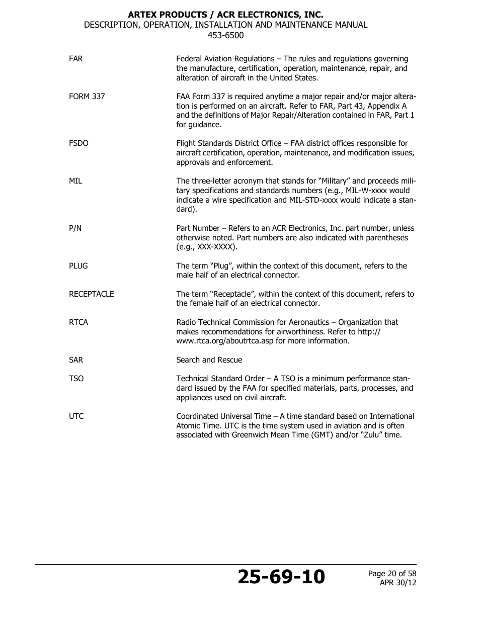 ACR&Artex ELT to Nav Interface User Manual | Page 20 / 58
