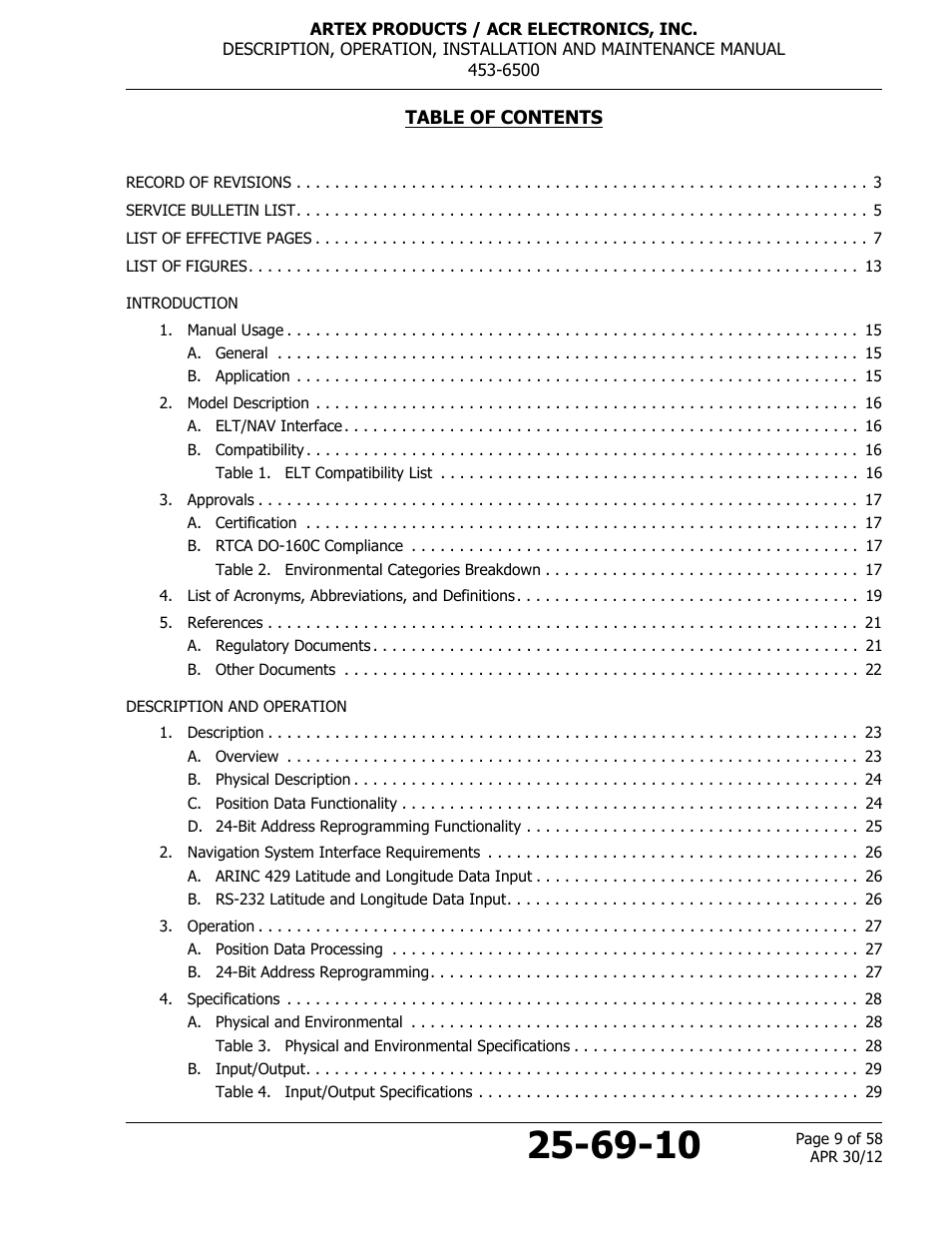 ACR&Artex ELT to Nav Interface User Manual | Page 9 / 58