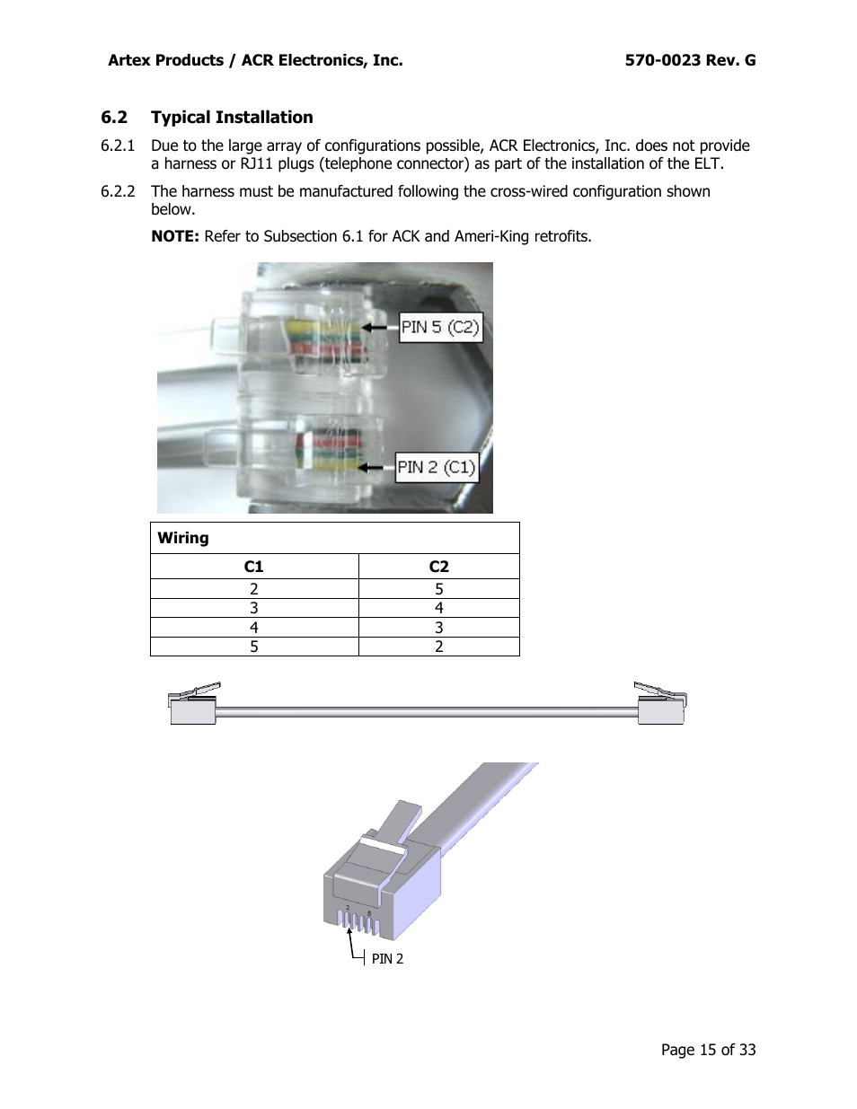 Ypical, Nstallation | ACR&Artex ME406 ACE 455-0023 User Manual | Page 15 / 33