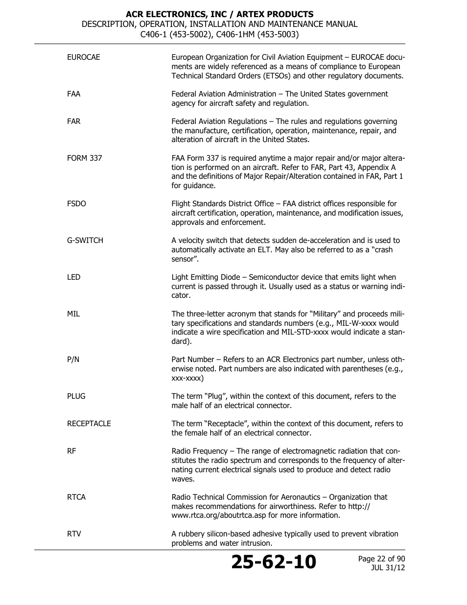 ACR&Artex C406-1 User Manual | Page 22 / 90