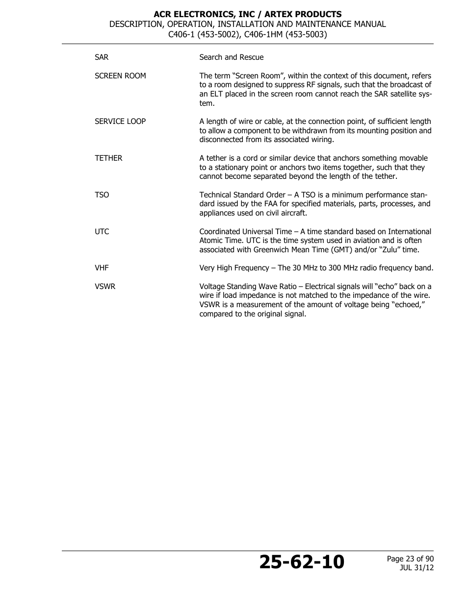 ACR&Artex C406-1 User Manual | Page 23 / 90