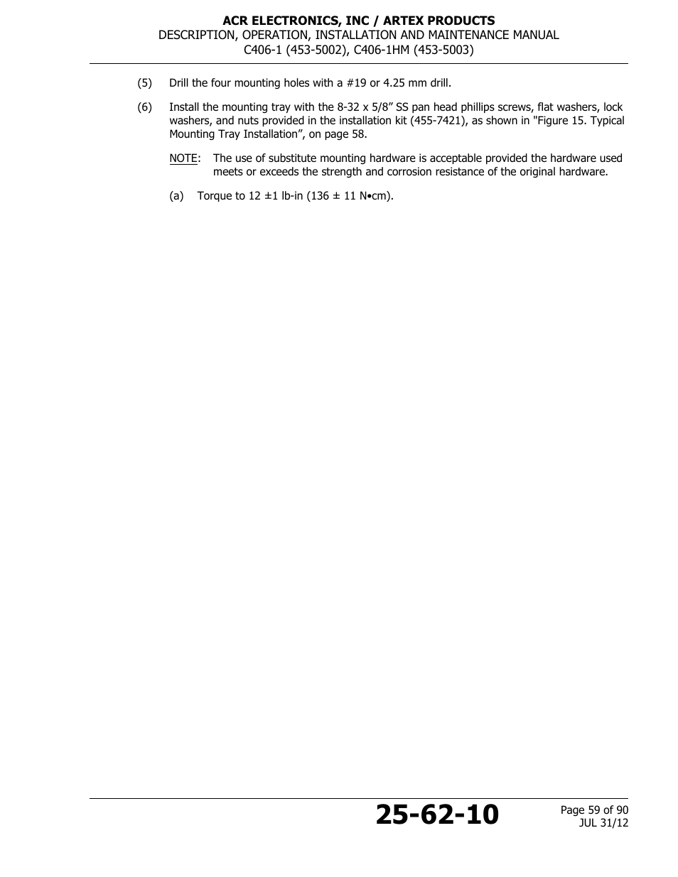 ACR&Artex C406-1 User Manual | Page 59 / 90