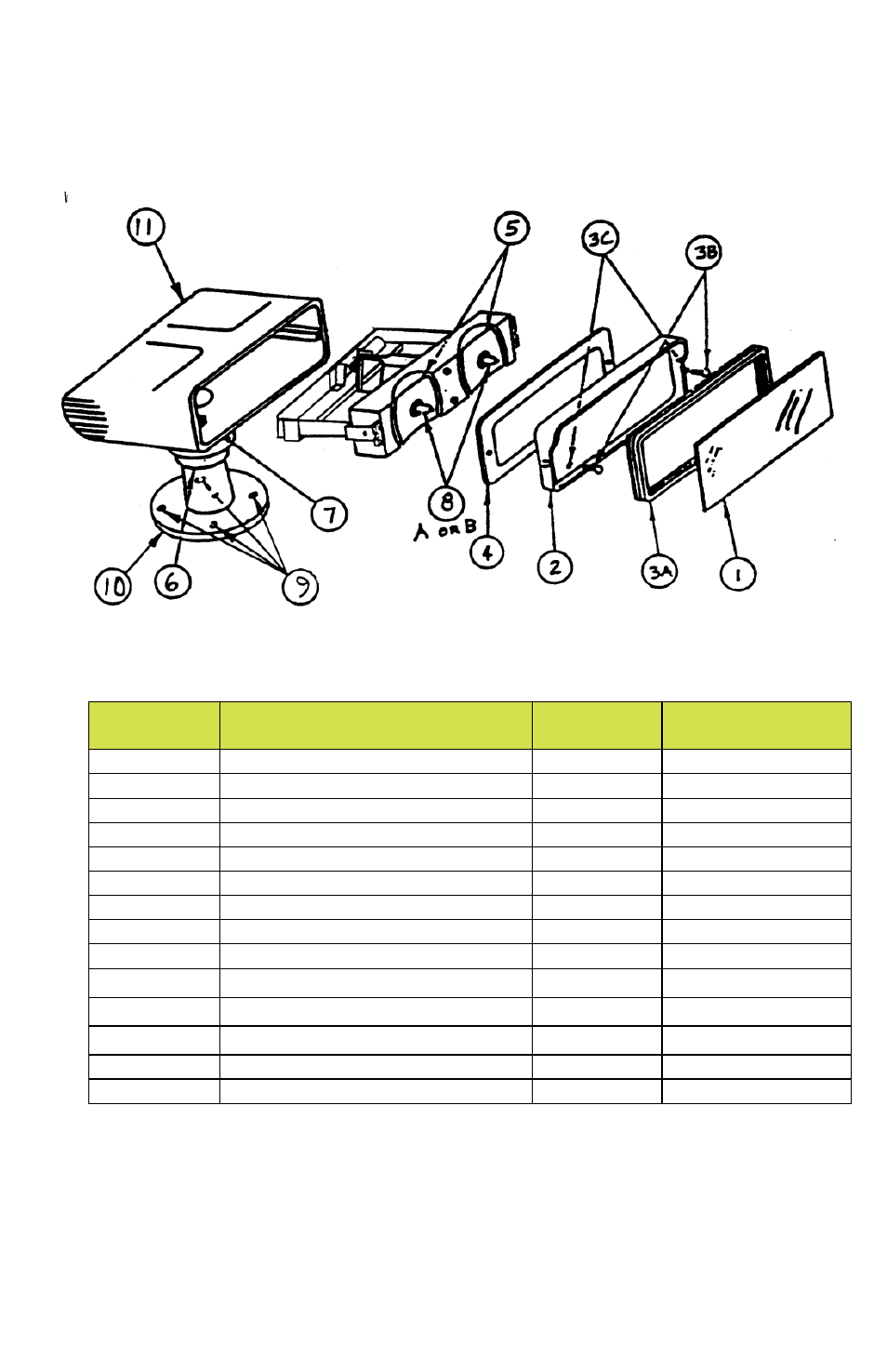 Appendix b - user replaceable parts | ACR&Artex RCL-100D User Manual | Page 17 / 23