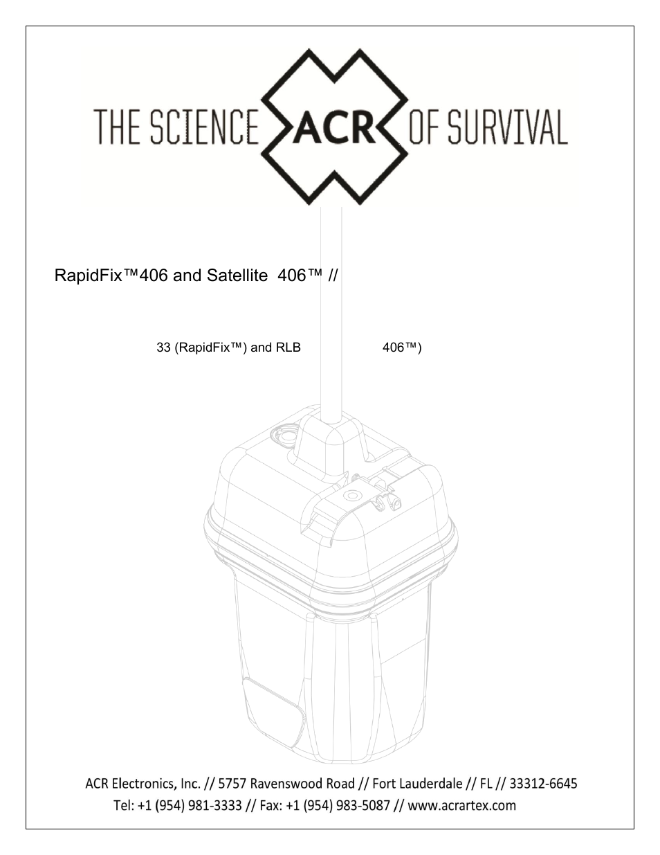 ACR&Artex SATELLITE2 406 User Manual | 25 pages