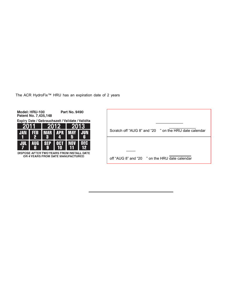 Visual inspection, Hydrostatic release unit (hru) | ACR&Artex SATELLITE2 406 User Manual | Page 8 / 25