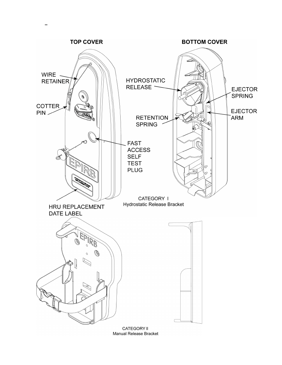 Section 5, Activation and deployment, Bracket configuration | ACR&Artex SATELLITE2 406 User Manual | Page 9 / 25
