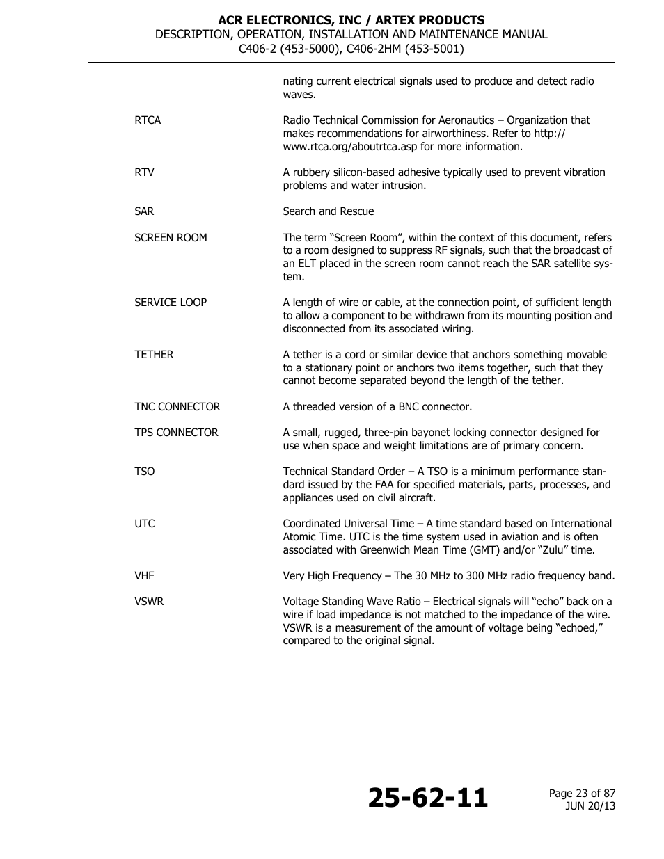 ACR&Artex C406-2 HM User Manual | Page 23 / 87