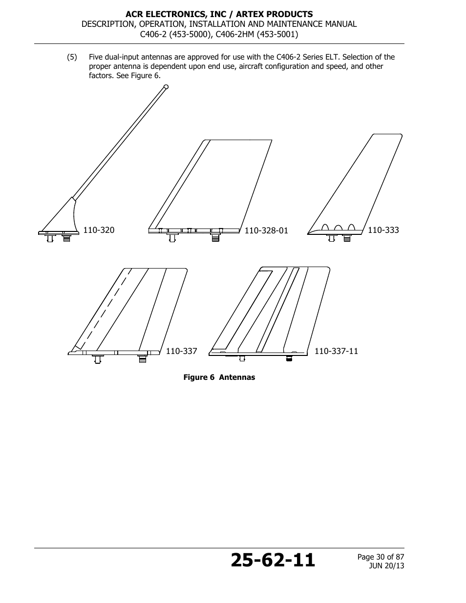 Figure 6 antennas | ACR&Artex C406-2 HM User Manual | Page 30 / 87