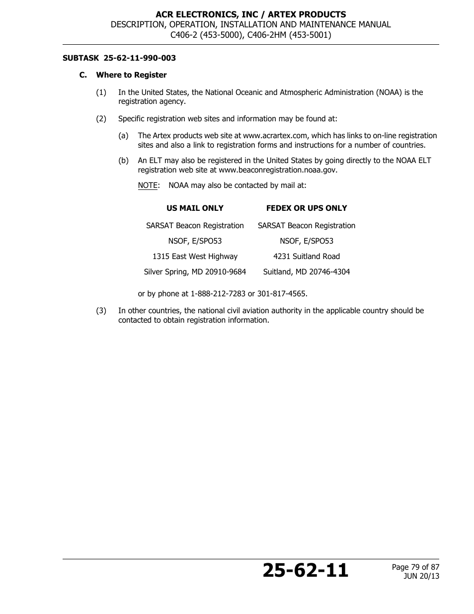 C. where to register | ACR&Artex C406-2 HM User Manual | Page 79 / 87