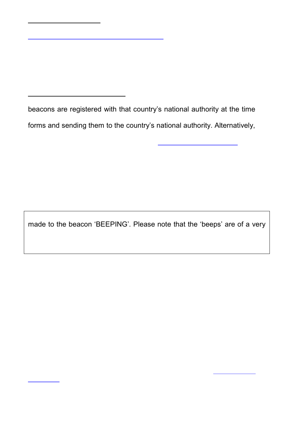 Step two - how the beacon works | ACR&Artex SARLink PLB User Manual | Page 6 / 22