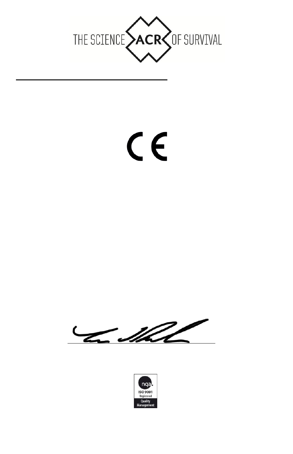 Ec declaration of conformity | ACR&Artex RCL-75 User Manual | Page 20 / 20