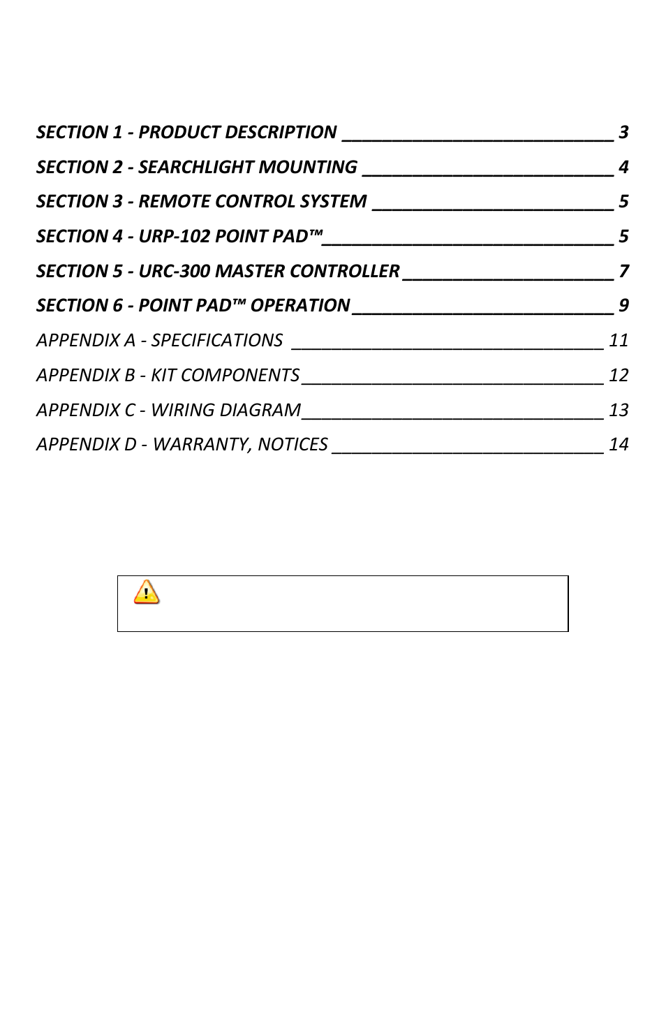 ACR&Artex RCL-300A User Manual | Page 3 / 16