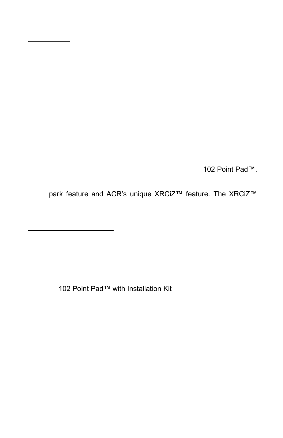 Section 1 - product description | ACR&Artex RCL-300A User Manual | Page 4 / 16